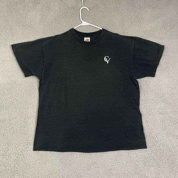 VTG House Courvoiser Shirt Mens XL Cognac‎ Black Short Sleeve Tee - Picture 1 of 9